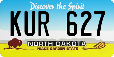 ND license plate KUR627