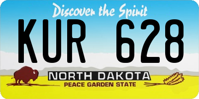 ND license plate KUR628