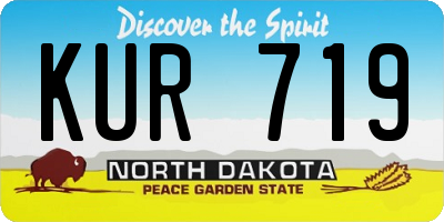 ND license plate KUR719