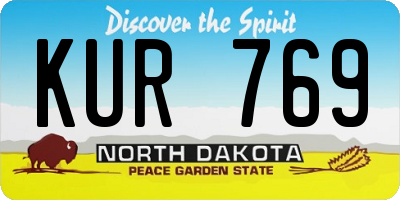 ND license plate KUR769