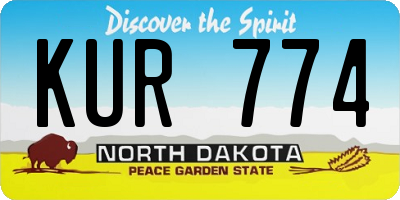 ND license plate KUR774