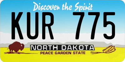 ND license plate KUR775