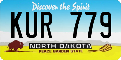 ND license plate KUR779