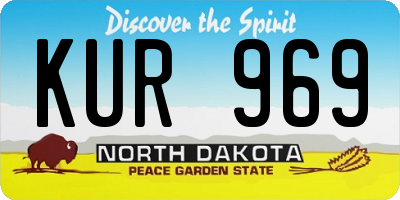 ND license plate KUR969