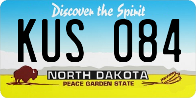 ND license plate KUS084