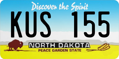 ND license plate KUS155