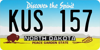 ND license plate KUS157