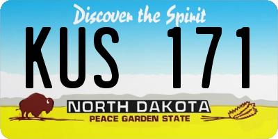 ND license plate KUS171