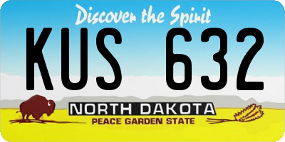 ND license plate KUS632