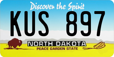 ND license plate KUS897