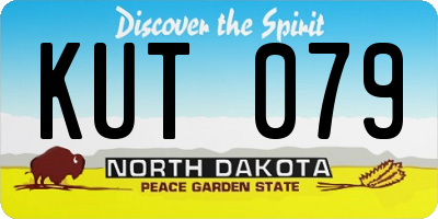 ND license plate KUT079