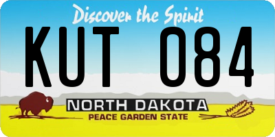 ND license plate KUT084