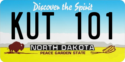 ND license plate KUT101