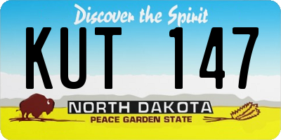 ND license plate KUT147