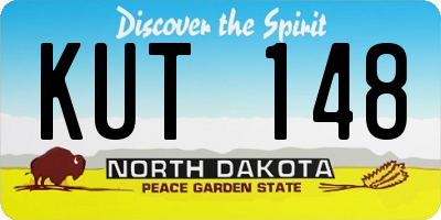 ND license plate KUT148