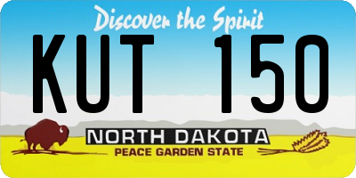ND license plate KUT150
