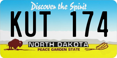 ND license plate KUT174