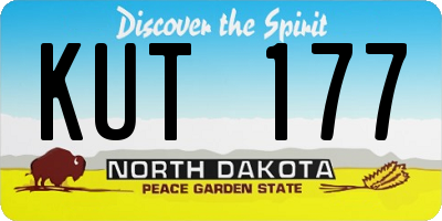 ND license plate KUT177