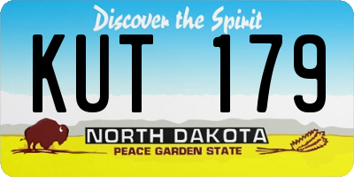 ND license plate KUT179