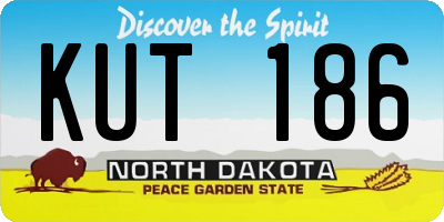 ND license plate KUT186