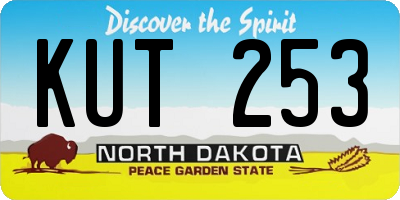 ND license plate KUT253