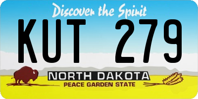 ND license plate KUT279