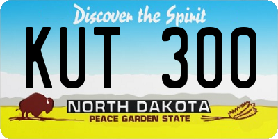 ND license plate KUT300