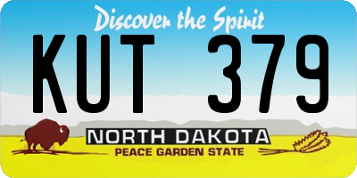 ND license plate KUT379