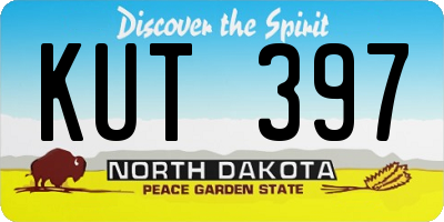 ND license plate KUT397