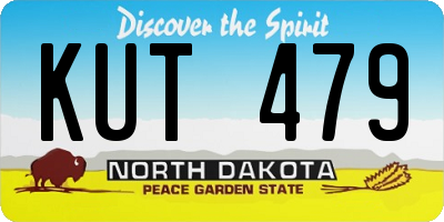 ND license plate KUT479