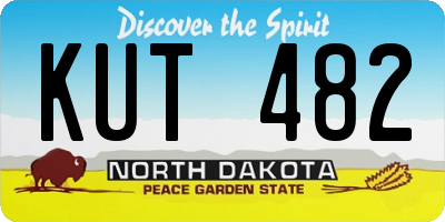 ND license plate KUT482