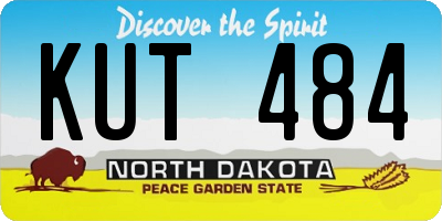 ND license plate KUT484