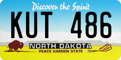 ND license plate KUT486