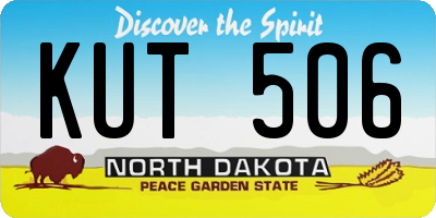 ND license plate KUT506