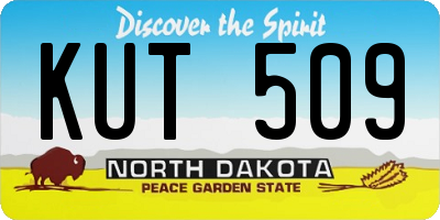 ND license plate KUT509