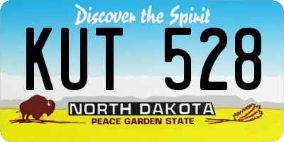 ND license plate KUT528