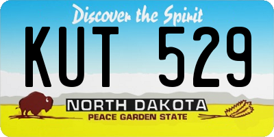ND license plate KUT529