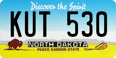 ND license plate KUT530