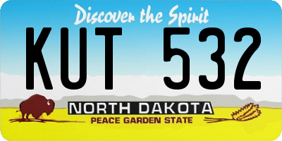 ND license plate KUT532