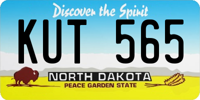 ND license plate KUT565