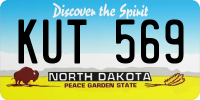 ND license plate KUT569