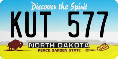 ND license plate KUT577