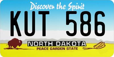 ND license plate KUT586