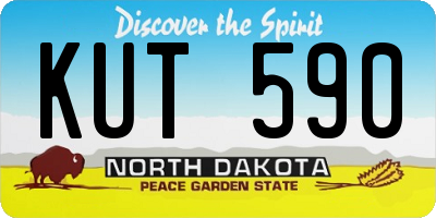 ND license plate KUT590