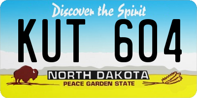 ND license plate KUT604