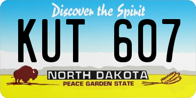 ND license plate KUT607