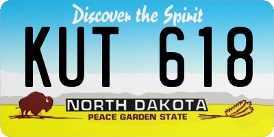 ND license plate KUT618
