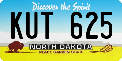 ND license plate KUT625