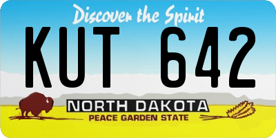 ND license plate KUT642