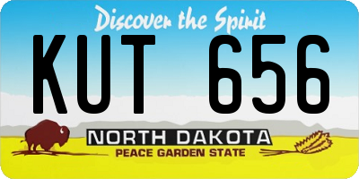 ND license plate KUT656